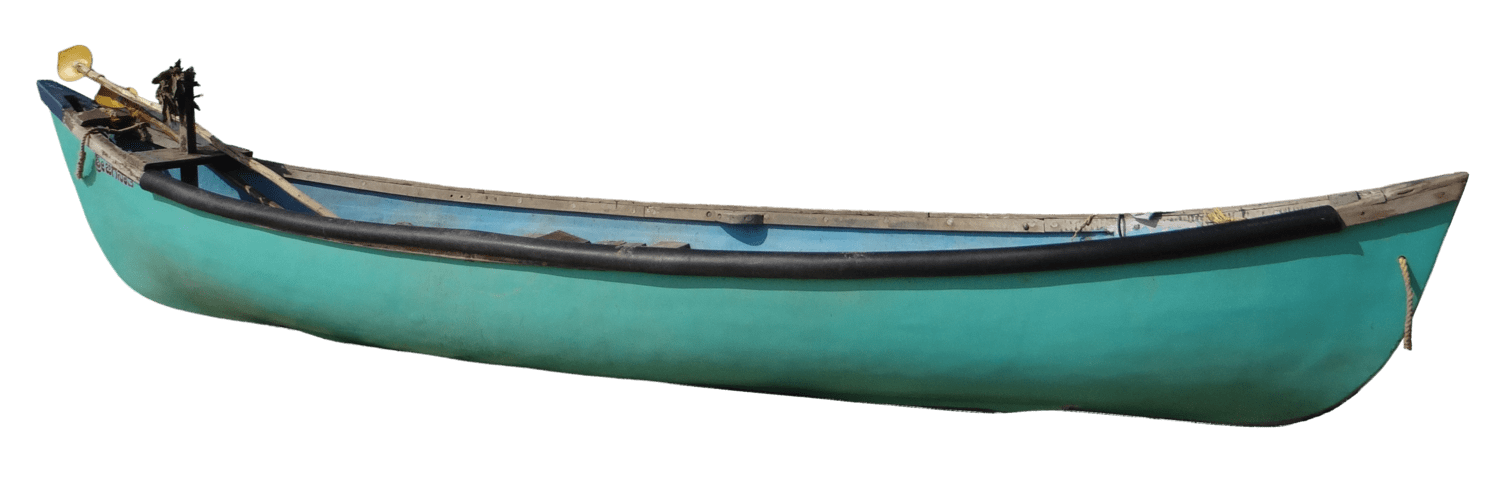 Vintage Green Canoe