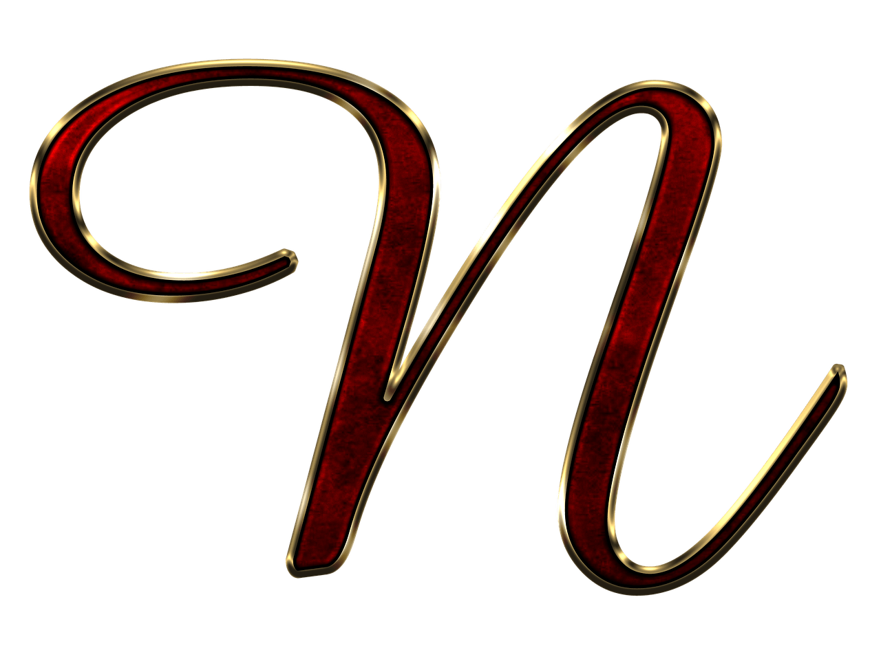 Capital Letter N Red