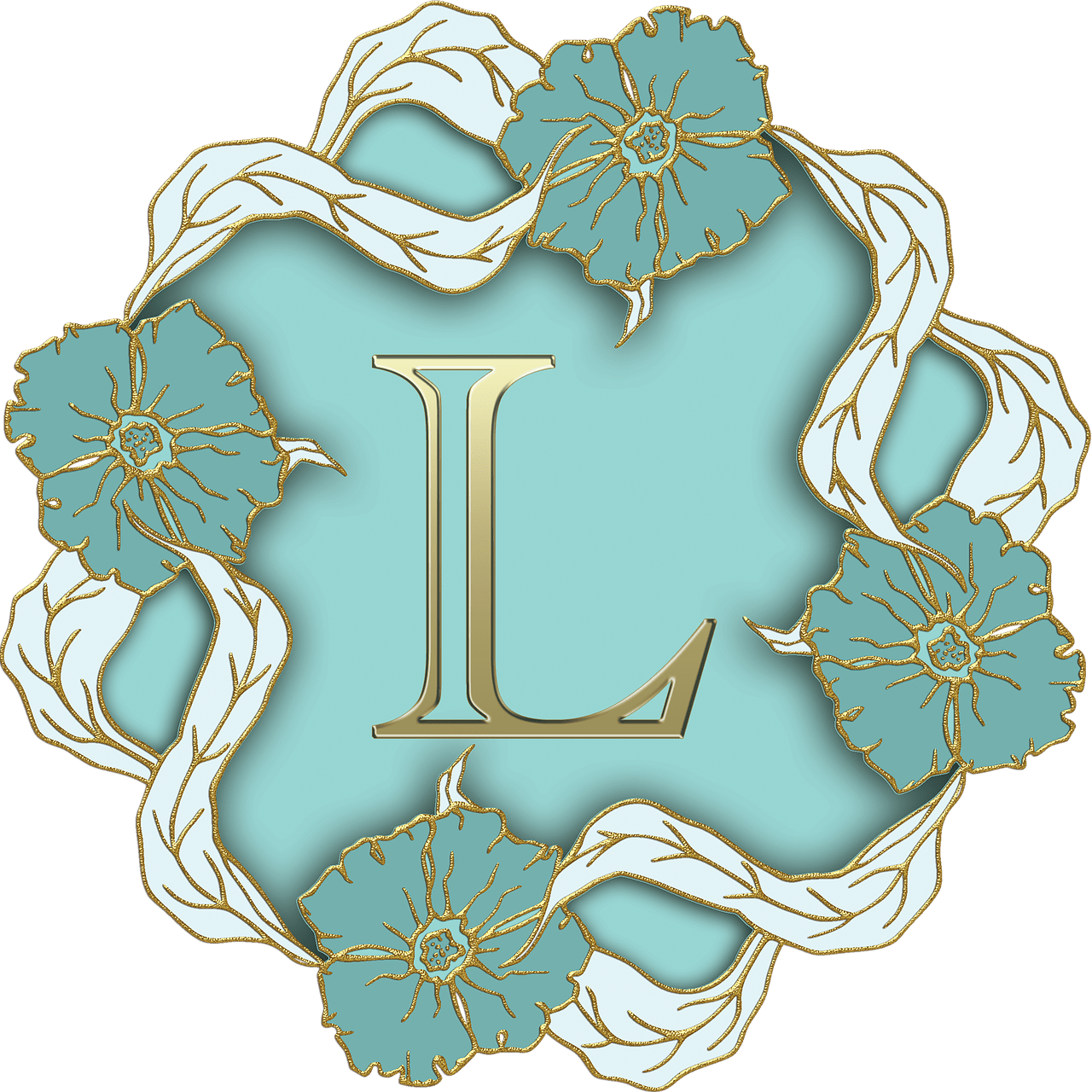 Flower Theme Capital Letter L