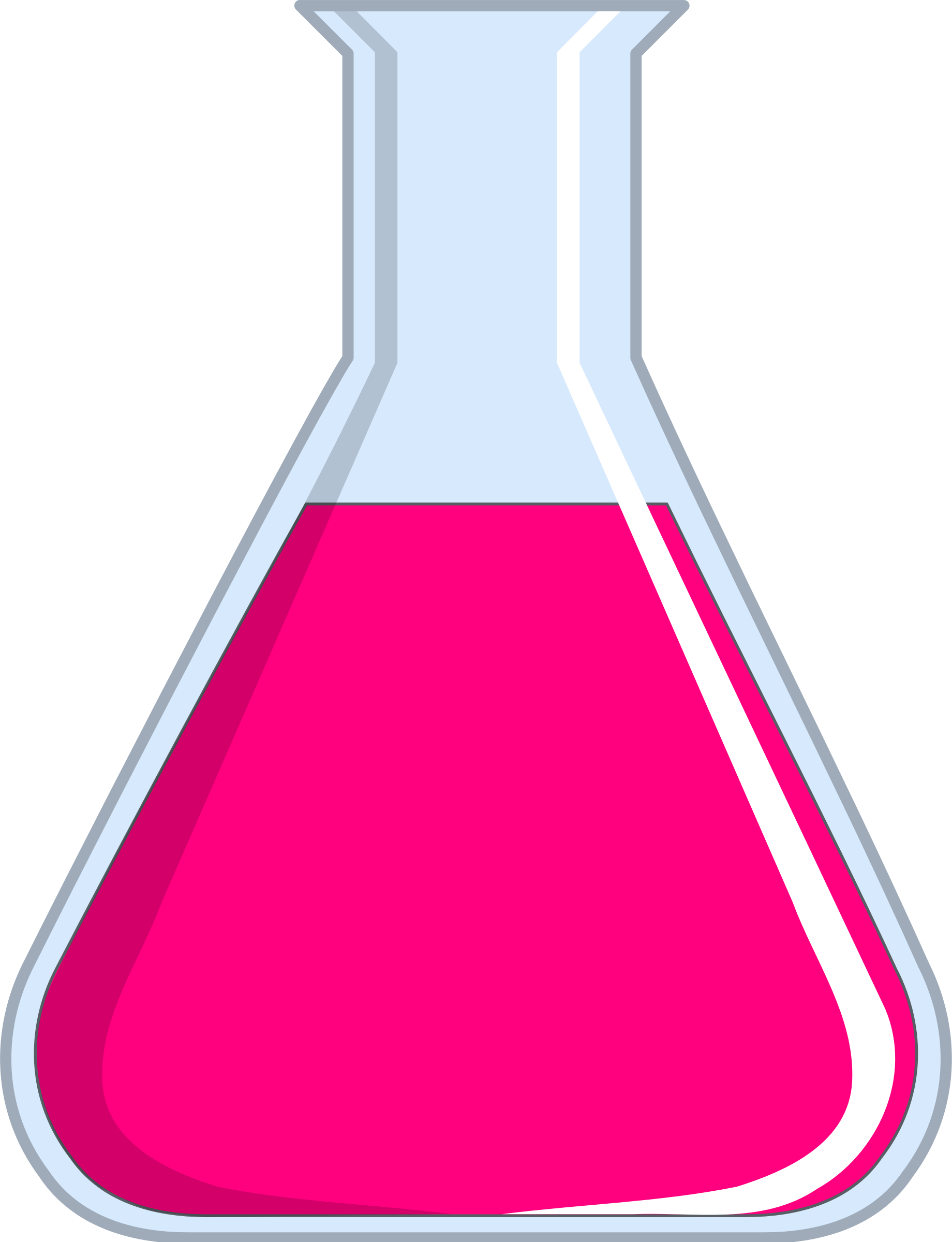 Test Tube Containing Pink Liquid