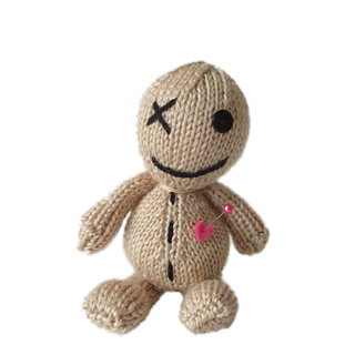 Voodoo Doll With Pink Heart