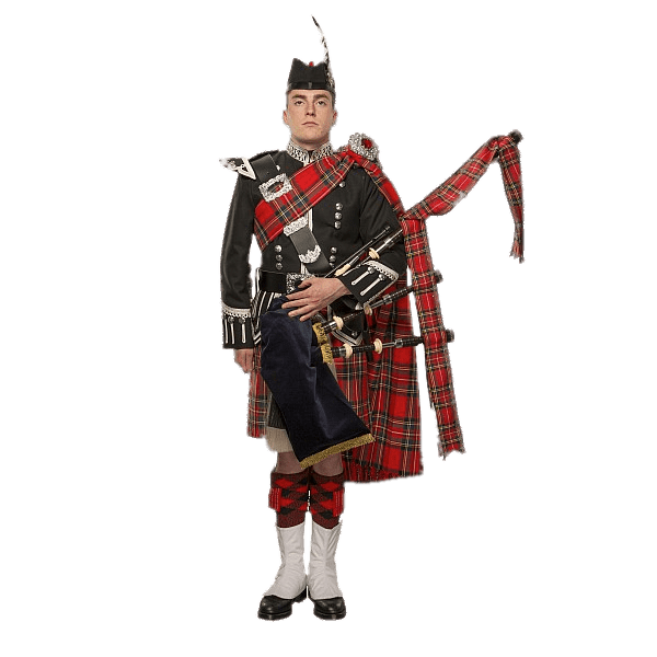 Scot Holding Bagpipes