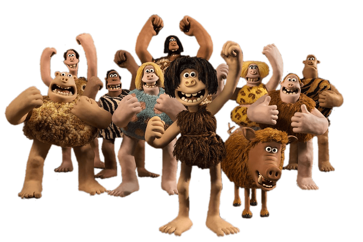 Early Man Tribe Cheering