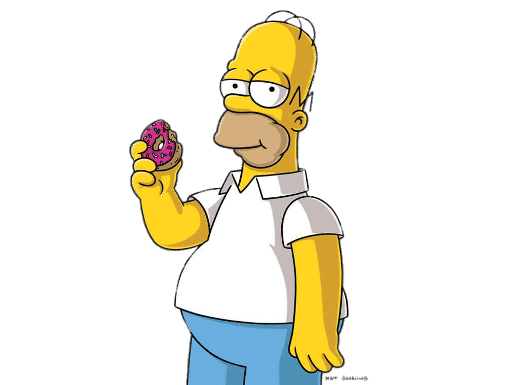 Homer Simpson Eating A Donut