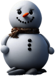 Snowman with Pebble Mouth