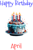 Happy Birthday April Custom Message