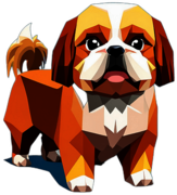 Shih Tzu, Children'S Cartoon Animation Style - Full Body, Single View, No Shadow