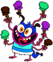 Bunsen the Monster Having Ice Cream