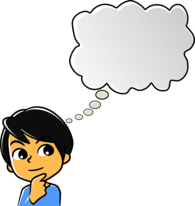 Boy with Thought Bubble