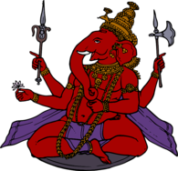 God Ganesh Coloured Image