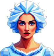 Snow Queen, Fairytale Character - Circle App Icon | Fan Art