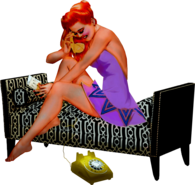 Pin Up Lady Talking On the Phone