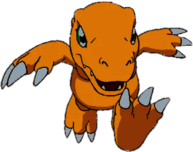 Digimon Character Agumon Running