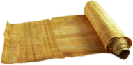 Partly Unrolled Papyrus Roll