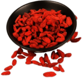 Black Bowl Of Goji Berries