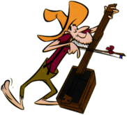 Lazy Luke Playing His Instrument