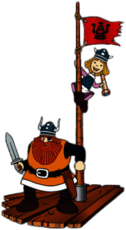 Vic the Viking on Flagpole