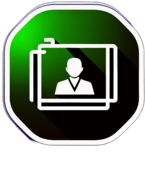 Museum & Art Galleries, Minimalist App Icon - Circle Icon Bevel Border