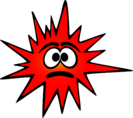 Red Speech Bubble with Face