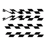 Checred stripe with jagged end