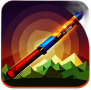 Low poly flute app icon