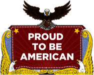Proud To Be American Sticker With Eagle