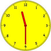 Analogue Clock 11:30