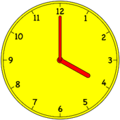 Analogue Clock 4:00