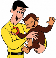 The Man In the Yellow Hat Holding George