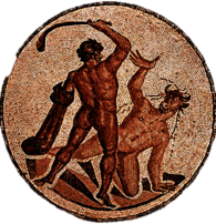 Theseus killing the Minotaur mosaic