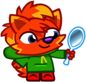 YoYo the Creative Coyote Holding A Mirror