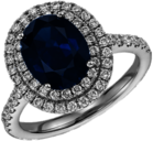 Ring Embedded With Oval Sapphire