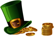 St Patrick's Day Hat and Gold Coins