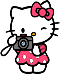 Hello Kitty Taking A Picture
