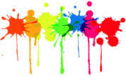 Multicolour Paint Splatter