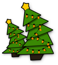 Christmas Trees With Lighting