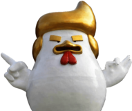 Trump Rooster Year Statue In China