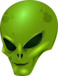 Green Alien Head