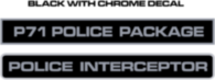 Police Interceptor Decals