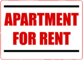 Apartment For Rent Sign