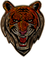 Tiger Head Plastic Art