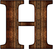 Wooden Capital Letter H