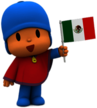 Pocoyo Holding Mexican Flag