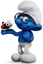 Brainy Smurf Ladybug on Hand