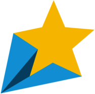 Blue Yellow Shooting Star