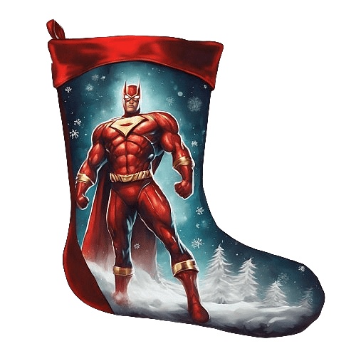 Superhero-themed Christmas Stocking