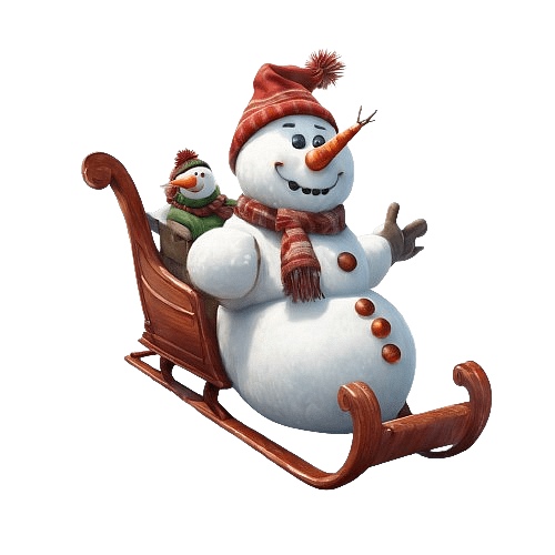 Snowman on a Sleigh