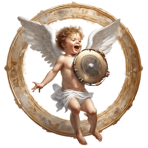 Cherub Holding a Tambourine
