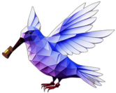 Peace Dove With A Scroll, Ancient Message, With An Olive Twig., In The Style Of A Cartoon Animation Character - Full Body, Single View, No Shadow