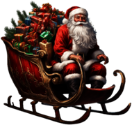 Traditional Santa Claus in his Sleigh